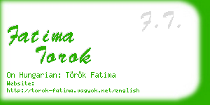 fatima torok business card
